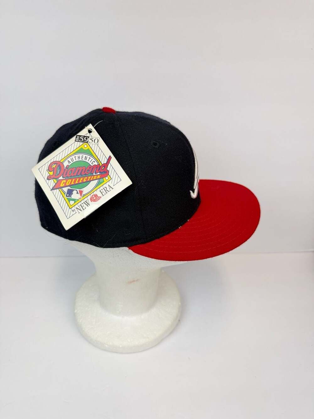 VTG New Era Atlanta Braves 5950 Diamond Collection Pro Model Wool Fitted Hat